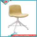 Modern Design Plastic Swivel Office Chair with Cushion and Aluminum White Color Feet